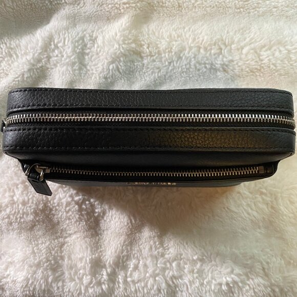 Michael Kors Utility Cross Body Leather Bag - Color Black & White - Picture 6 of 8